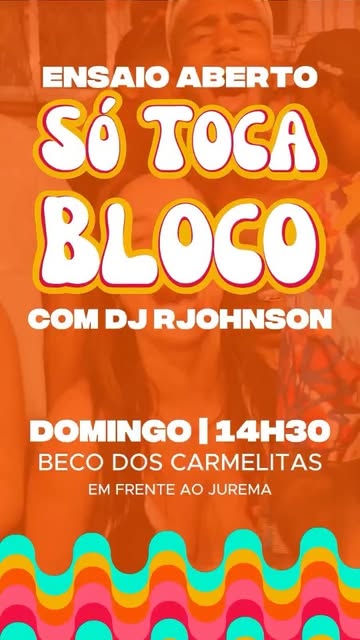 Cartaz de ensaio aberto no Beco dos Carmelitas